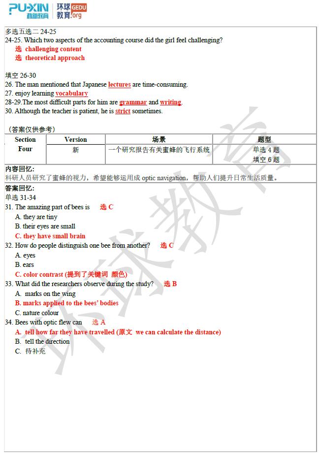 2019年2月16日雅思听力机经